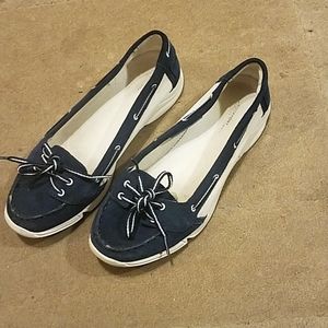 Rockport Dark Blue and White Loafers